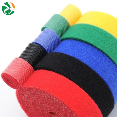 China Self-adhesive colorful soft nylon hook and loop side strip for sale