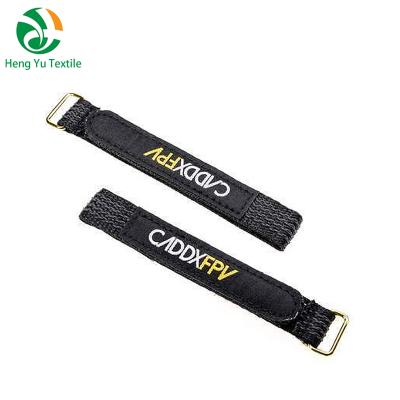 China Custom Viable Factory Logo Hook and Loop Lipo Battery Non-Slip Strap for sale