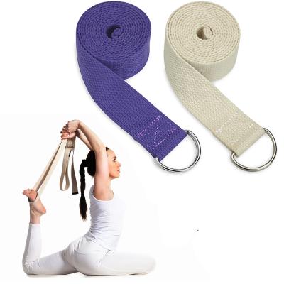 China High Quality Customized Colorful Gym Fitness Cotton / Polyester Yoga Belt for sale