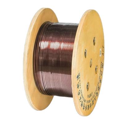 China Super Heating Transformer Enameled Copper Flat Wire TI130 Grade for sale