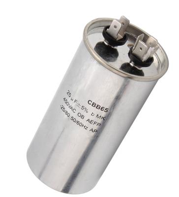 China CBB65 Air Conditioner Capacitor 25uf 450VAC General Electric AC Capacitor for sale