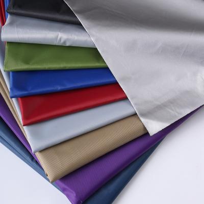 China Waterproof environmental protection silver coated waterproof flame retardant car cover/camping tent taffeta fabric for sale