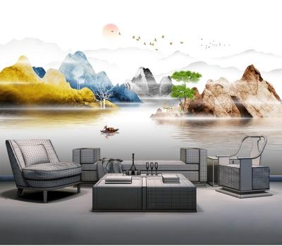 China Modern Wall Fabric 3D Wall Art Wallpaper Paintable Hotel Interior decoration5D for sale