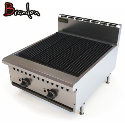 China Easily Assembled Commercial Used Counter Top Gas Charbroiler With 2 Or 3 Burners for sale