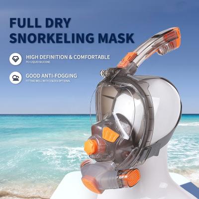 China 180 Full Face Sight THENICE Oxygen Bathing Anti Fog Equipment Wide Snorkel Adult Diving Set for sale