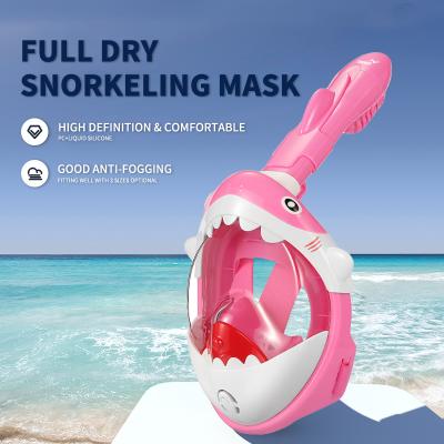 China 180 Wide View THENICE Snorkel Mask Full Face,Kids Anti Leak Anti Fog Mask Diving Dry Snorkeling Set for sale