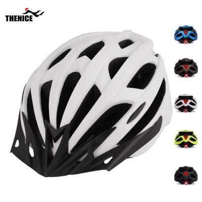 China THENICE Bicycle Accessories Mountain Bike Lightweight Wholesale Cycling Helmet With Detachable Light for sale