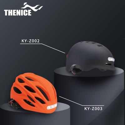 China Kids Impact Resistant Adult Safety Bicycle Cycling Helmets With Led Lights, MTB Scooter Bike Helmet for sale