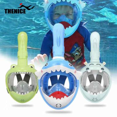 China New Design Healthty Material Kids Anti Fog THENICE Equipment Full Face Mask Snorkeling Diving Set for sale