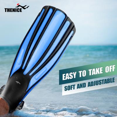 China Thenice TPR pp Professional Unisex Long Swim Fins, Water Sports Equipment Freediving Fins for sale