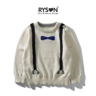 China New Design Cotton Lovely Soft Bow Unisex 100% Boys Girls Knitted Simple Kids Pullover Sweater for sale