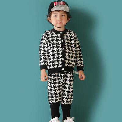 China Autumn Winter Long Sleeve Baby Warm Kids Breathable High Quality Cotton Knit Two-Piece Cardigan Sweater for sale