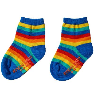 China Autumn Winter Seven-Color Mid Tube Girls Boys Girls Plastic Non-slip Floor Socks Antibacterial Dot Socks Baby Kids Socks Rainbow for sale