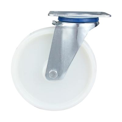 China White Polyopylene PP Swivel Injection Durable PIVOT Coupon Industrial Caster 4 for sale