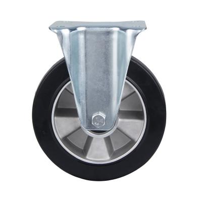 China Good Selling 160mm Modern Caster To 6 Inch Metal Trolley Solid Rigid Rubber Rigid Shelf Bracket for sale