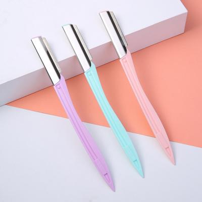 China Luxury Razor Shiny Makeup Tool Eyebrow Remover Eyebrow Remover Hair Knife Blades Trimmer Facial Razor for sale