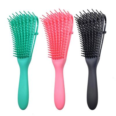 China Eight Claw ABS Luxury Comb Curly Hair Comb Salon Hairdressing Wet Straight Nylon Hair Styling Tool Brush Massage Scalp Comb for sale