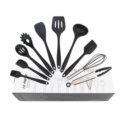 China Kitchen Deluxe Heavy Duty Cookware Sets Heat Resistant Kitchen Gadgets Deluxe Kitchen Tools Silicone Utensils Tool Kit With Rack for sale