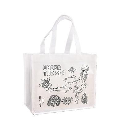 China Recyclable Cheap Prices Wholesale Non Woven Custom Logo Promotional Printing White Storage Bag Shopping Bag for sale