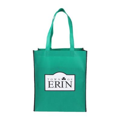 China Custom Print Logo Reusable Grocery Recycled Nonwoven Bags Recyclable Laminated Non Woven Fabric Carry Shopping Bag for sale