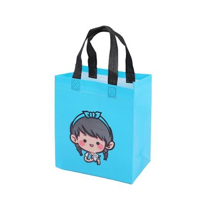 China Recyclable Cheap Customizable Ultrasonic Tote Bag Laminated Non Woven Pattern Heat Press Shopping Take Out Packaging Bag for sale