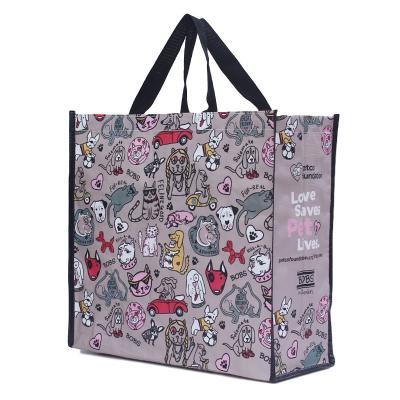 China Promotional Recycled Wholesale Recyclable Eco Friendly Waterproof Laminated PP Woven Shopping Polypropylene Tote Bag for sale