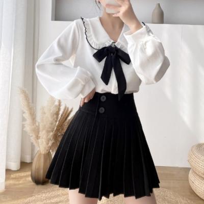 China Anti-pilling Soft Bow Ruffle Doll Link Shirt for sale