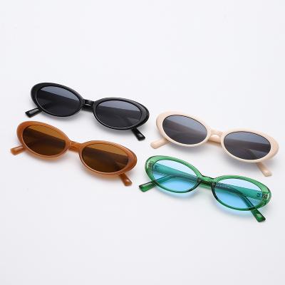 China Fashion Sunglasses 2022 New Custom Fashion Retro Sunglasses Ladies Brand Designer Retro Sunglasses Oval Sunglasses for sale