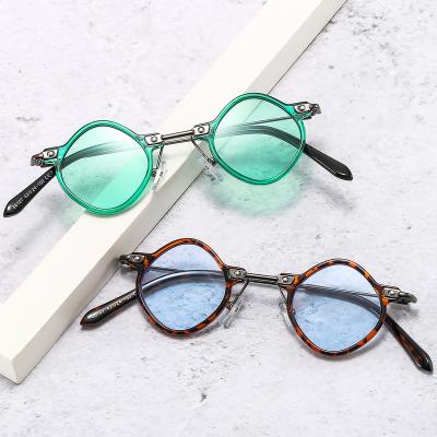 China Fashion Sunglasses 2022 Retro Customized Glasses Art Frame Square Frame Optical Women High End Hot Style Sun Glasses Quality for sale