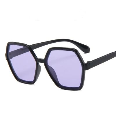 China 2022 Fashion Sunglasses PC Frame Custom Sunglasses Hexagonal Glass Kids Children Tint Glasses for sale