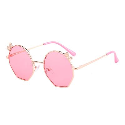 China 2022 Fashion Girls Sun Glasses Accessories Cute Bow Metal Frame Spring Leg Kids Sunglasses UV400 Protection for sale