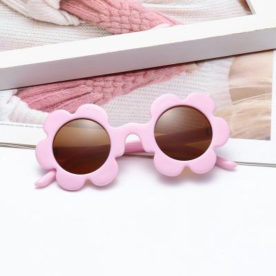 China Fashion Sunglasses 2022 Fashion Hot Sale Custom Logo Baby Floral Sunglasses Colorful Kids Sunglasses for sale