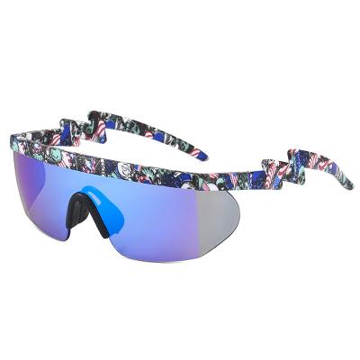 China 2022 Sports Sunglasses Customized Big Frame Square Wave Sports Outdoor Cool Glasses for sale