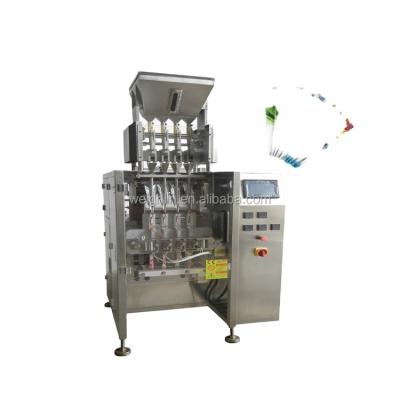 China Beverage Line 4 Multi Lane Sachet Shape Fill Machine Vertical Plastic Film MC For Liquid, Powder, Granules for sale