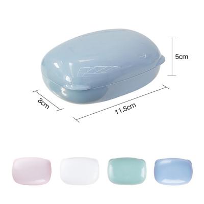 China Eco-friendly Modern Travel Bathroom Products Plastic Box Soap Dish Holder Solid Color Soap Growing Portable Container for sale