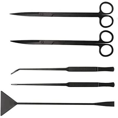 China Viable Viable Aquarium Plant Plants Aquatic Plant Stainless Steel Tweezers Scissors Aquarium Spatula Planted Tool Kit and Aquarium Starter Kit for sale