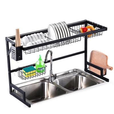 China Over Sink Dish Drying Rack(32inch), Drainer Shelf For Kitchen Supplies Storage Utensils Holder Counter Organizer for sale