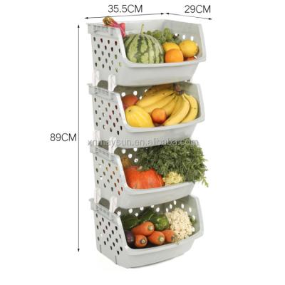 China Sustainable Sustainable Bathroom Storage Basket 3 Layers Adjustable Kitchen Shelving Rack for sale