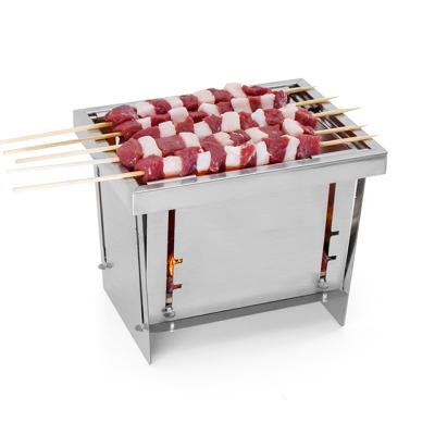 China Hot Sale QCOEM-MINI3 Stainless Steel Charcoal BBQ Portable Easily Assembled Folding Grill for sale