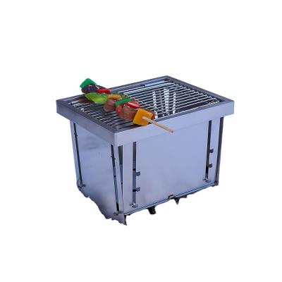 China Easily Assembled Portable Folding QC-MINI-3 Stainless Steel Charcoal BBQ Grills for sale