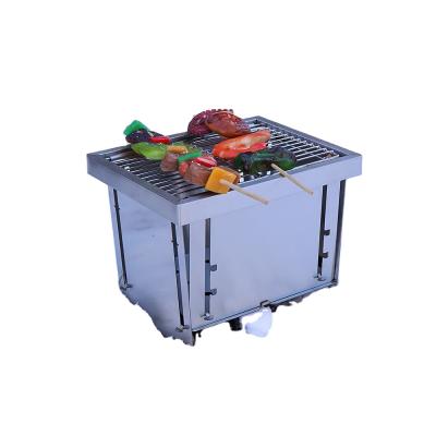 China Hot Selling QC-MINI-3 Easily Assembled Portable Stainless Steel Easily Assembled Charcoal BBQ Grills for sale