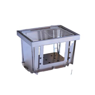 China QC-MINI-2 Easily Assembled Portable Wholesale Easily Assembled Stainless Steel Charcoal BBQ Grill Outdoor for sale