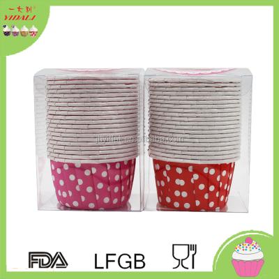 China Eco-riendly Polka Dot Paper Baking Cup Cake Baking Supplies for sale