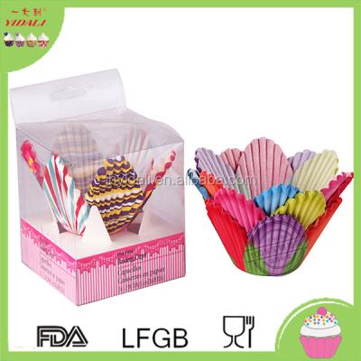 China Eco Disposable High Quality Greaseproof Cake Baking Paper Cups for sale