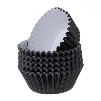 China Silver Foil Disposable Biodegradable Cupcake Cases Cups Containers 5cm Bottom for sale