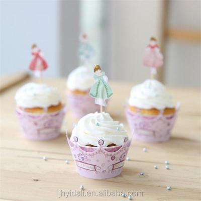 China Single Wall Type Queen Pink Cupcake Girl Baking Liners for sale