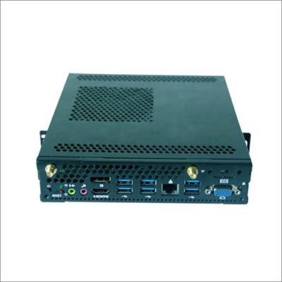 China Support 4K@60Hz DDR3 DDR4 Metal Out Industrial Embedded Mini OPS Fanless Computer For IWB for sale