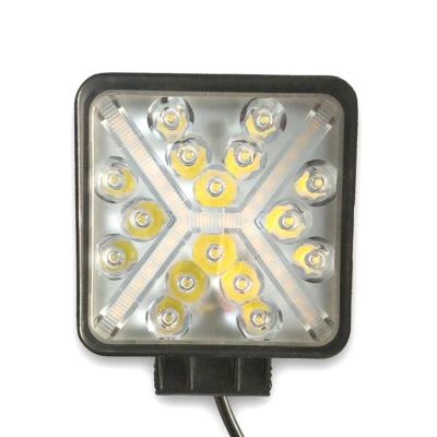 China 9-30V 50MM Offroad Led Light Square 48W Led Working Lights Amber+White Blue+White Amber+White 4Inch Led Working Lights 48W for sale