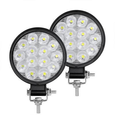 China Factory Price 12V Offroad Led Light Car Led Working Light Mini 42W Led Work Light Espitar Off Road Slim Light for sale