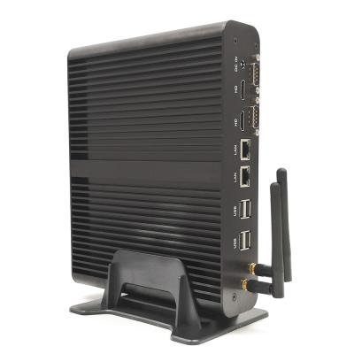 China No Dual Card SD LAN Dual HD-MI Micro Fanless Core i7 5500U i5 5200U i3 5005U Mini Desktop Computer WIFI USB PC VPN Network Server for sale